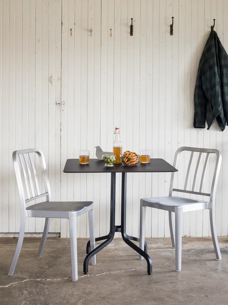 The Heritage Rocking Chair by Emeco, offering a timeless look with premium craftsmanship.