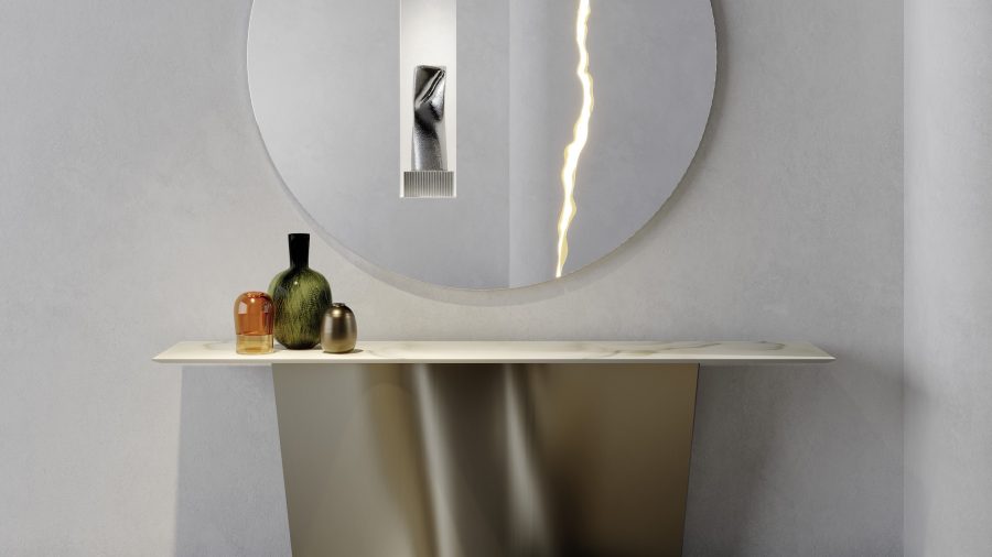 They Are Console Reflex modern Italian console table with sculptural silhouette tailored for luxury entryways in Royal Oak Michigan
