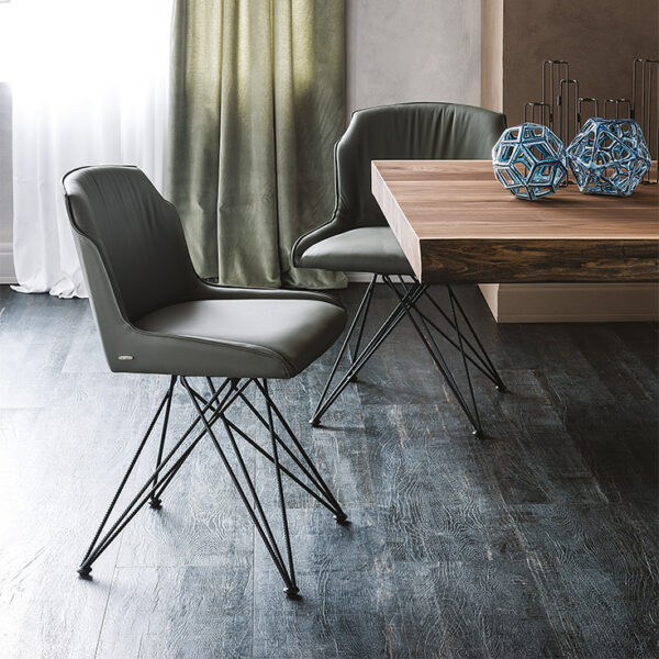 Cattelan Italia FLAMINIA – sophisticated modern chair with sculpted silhouette and upholstered finish