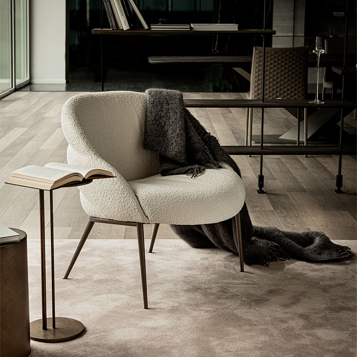 CAMILLA Lounge chair by Cattelan Italia – modern Italian lounge seating with plush upholstery and elegant form