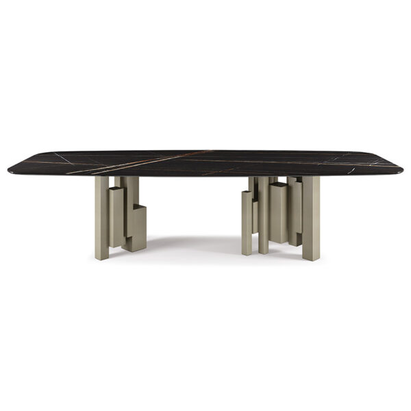 “SKYLINE Keramik by Cattelan Italia – modern Italian dining table with sculptural metal base and elegant ceramic top”