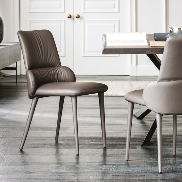GINGER chair by Cattelan Italia – modern Italian dining chair with upholstered seat and elegant stitching