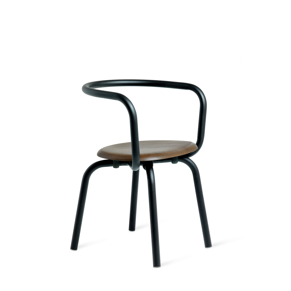“Minimalist Parrish Chair by Emeco, combining organic materials and clean geometry.”