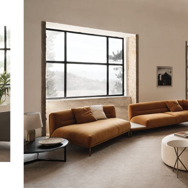 Gary Italian sofa with structured design by Nicoline