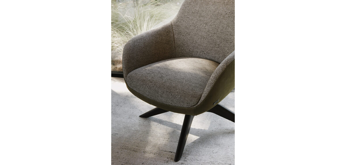 Ghirla armchair by Nicoline Italia featuring a compact design and comfortable seating, ideal for contemporary spaces in Birmingham, Michigan.