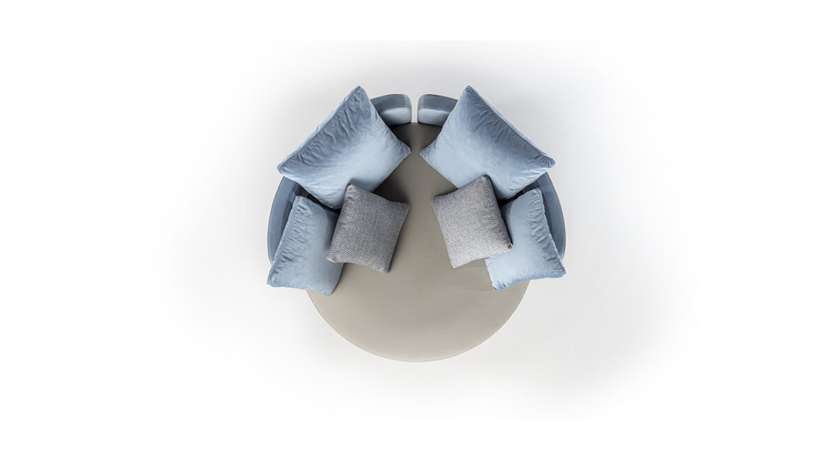 Hug Poltrona by Reflex featured in Troy Michigan showroom, modern Italian luxury seating design.