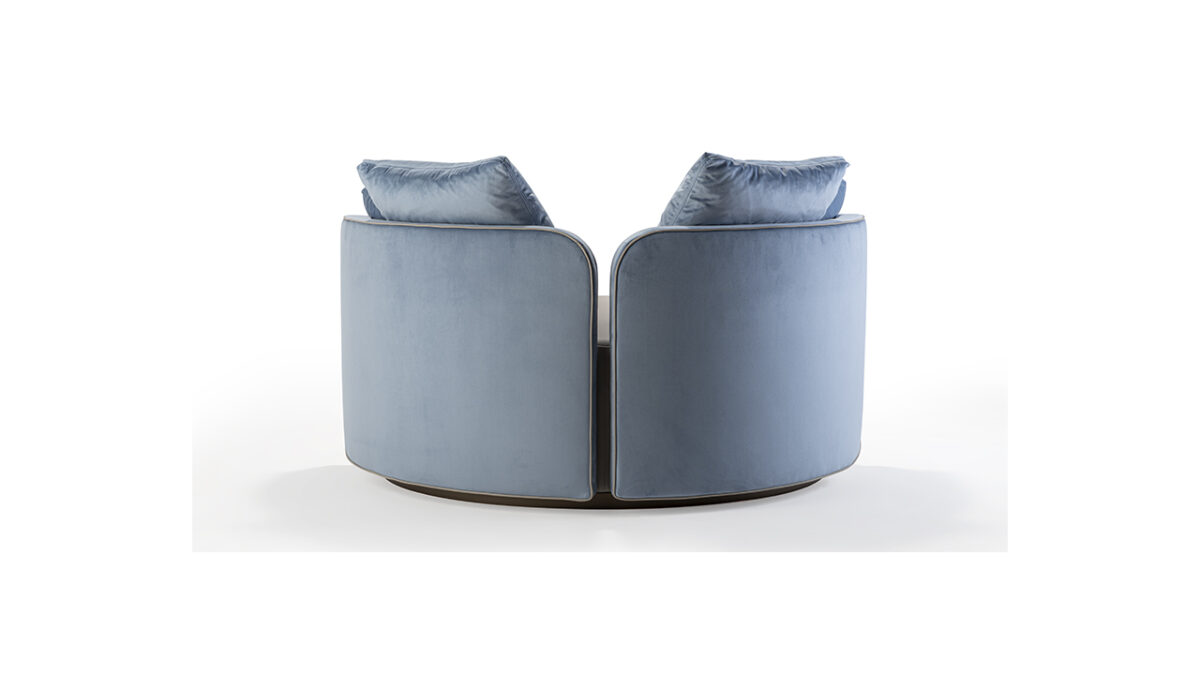 Hug Poltrona by Reflex featured in Troy Michigan showroom, modern Italian luxury seating design.
