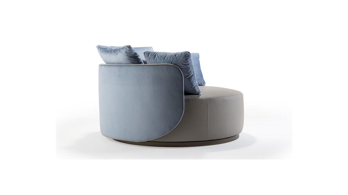 Hug Poltrona by Reflex featured in Troy Michigan showroom, modern Italian luxury seating design.