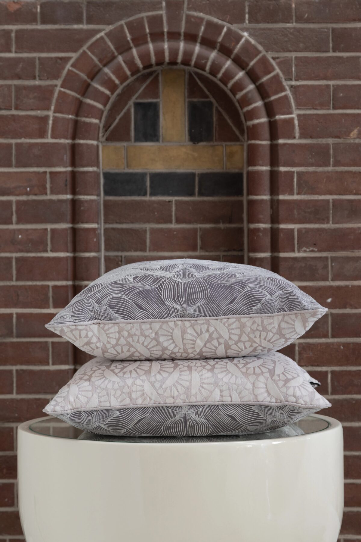 Techno Bee decorative pillow by Moooi in Troy Michigan showroom, modern contemporary Italian luxury accessory by Italcasa.