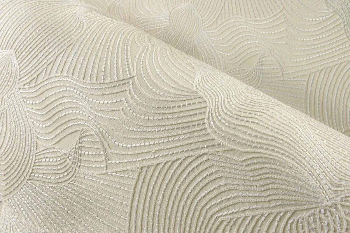 `Contemporary Techno Bee Embroidered Wallcovering by Moooi – high-end Italian designer wallcovering – Birmingham MI showroom`