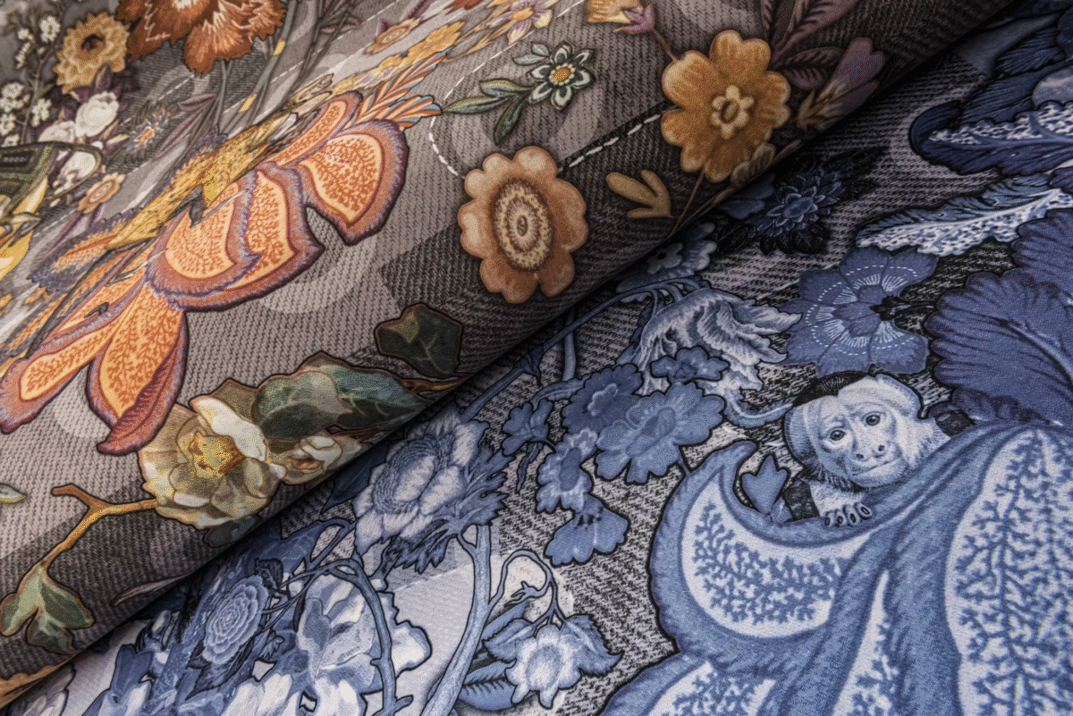 Rendezvous Tokyo Blue Wallcovering by Moooi – luxurious contemporary Italian-design wallcovering featured at Italcasa Design showroom in Birmingham, Michigan