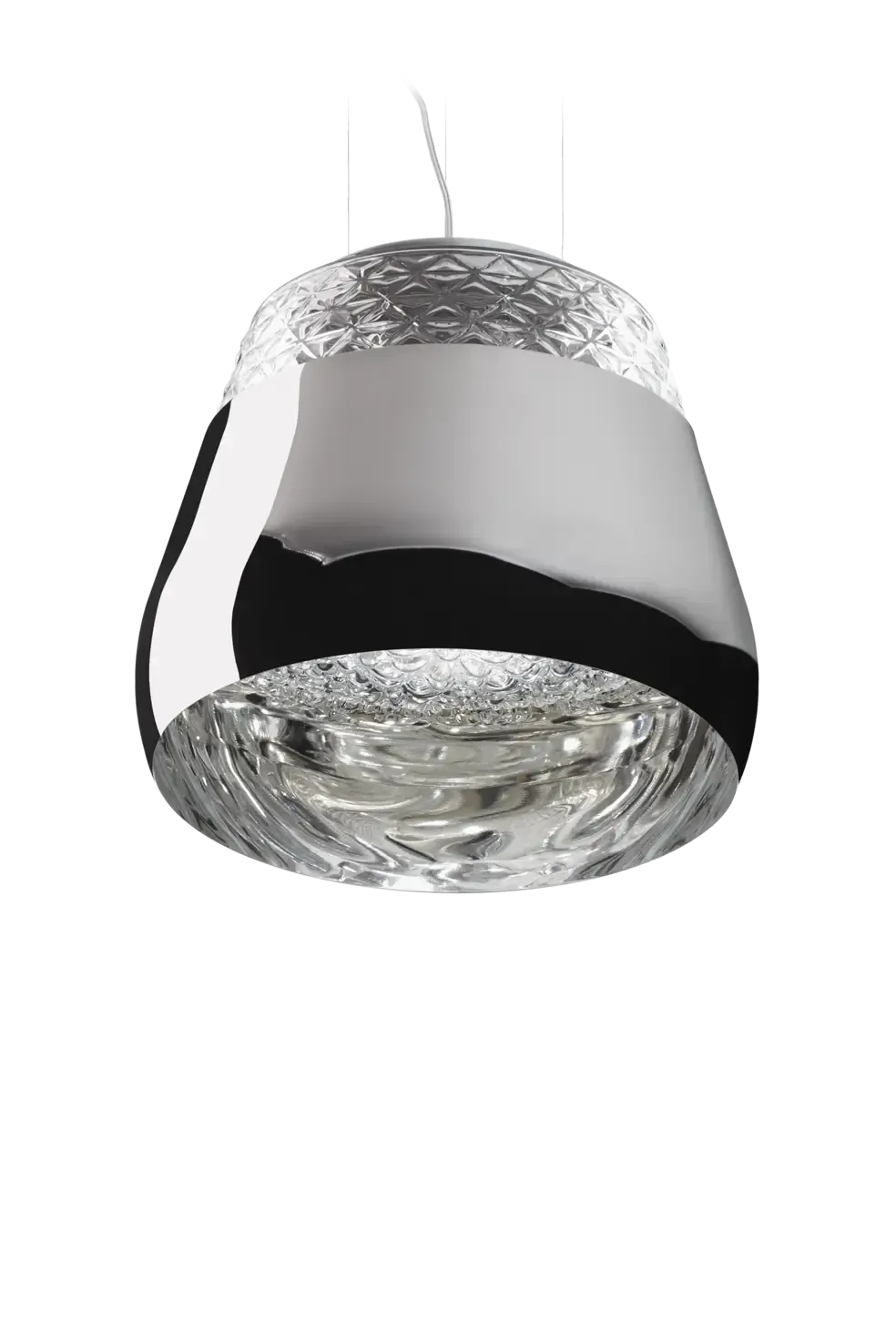 Valentine Suspended light by Moooi in Birmingham Michigan showroom, modern contemporary Italian luxury lighting accessory by Italcasa.