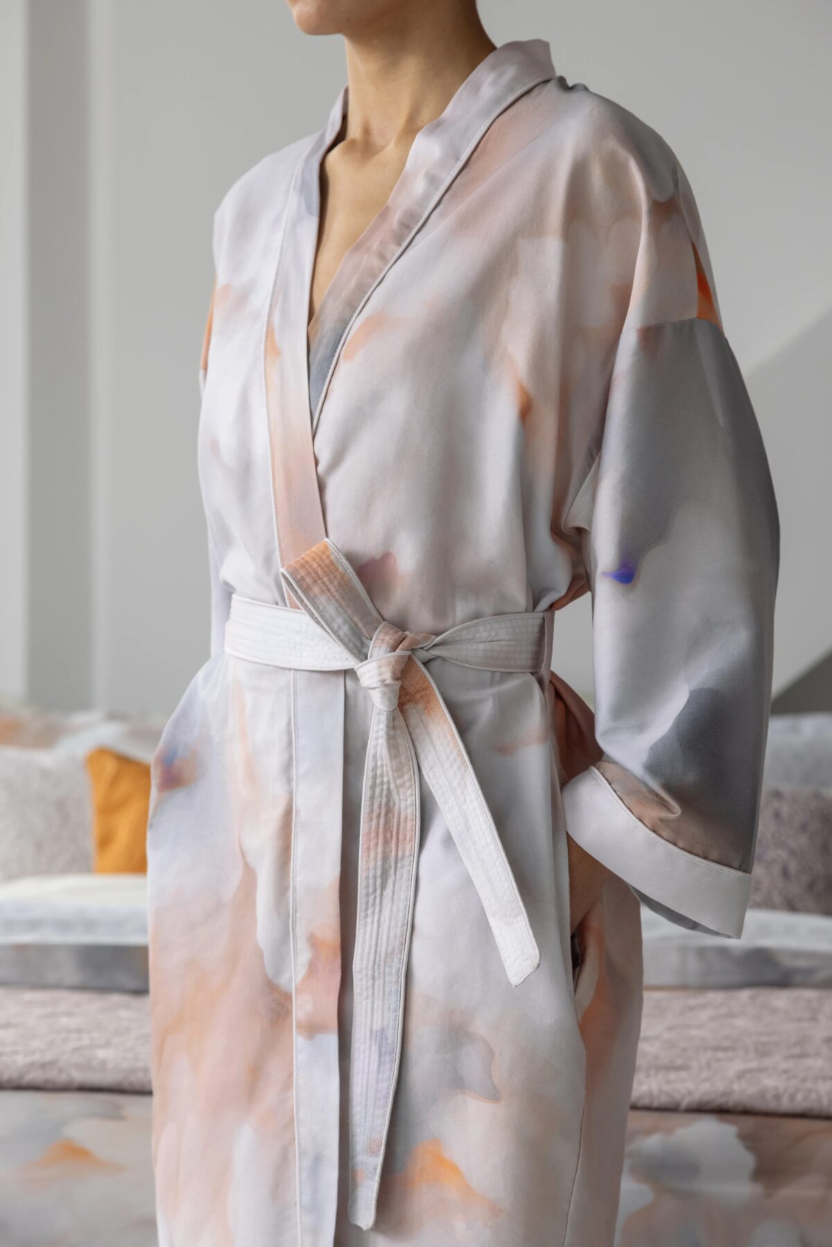 Silk Bombis Kimono by Moooi – exquisite contemporary Italian-design throw from Italcasa Design showroom in Birmingham, Michigan