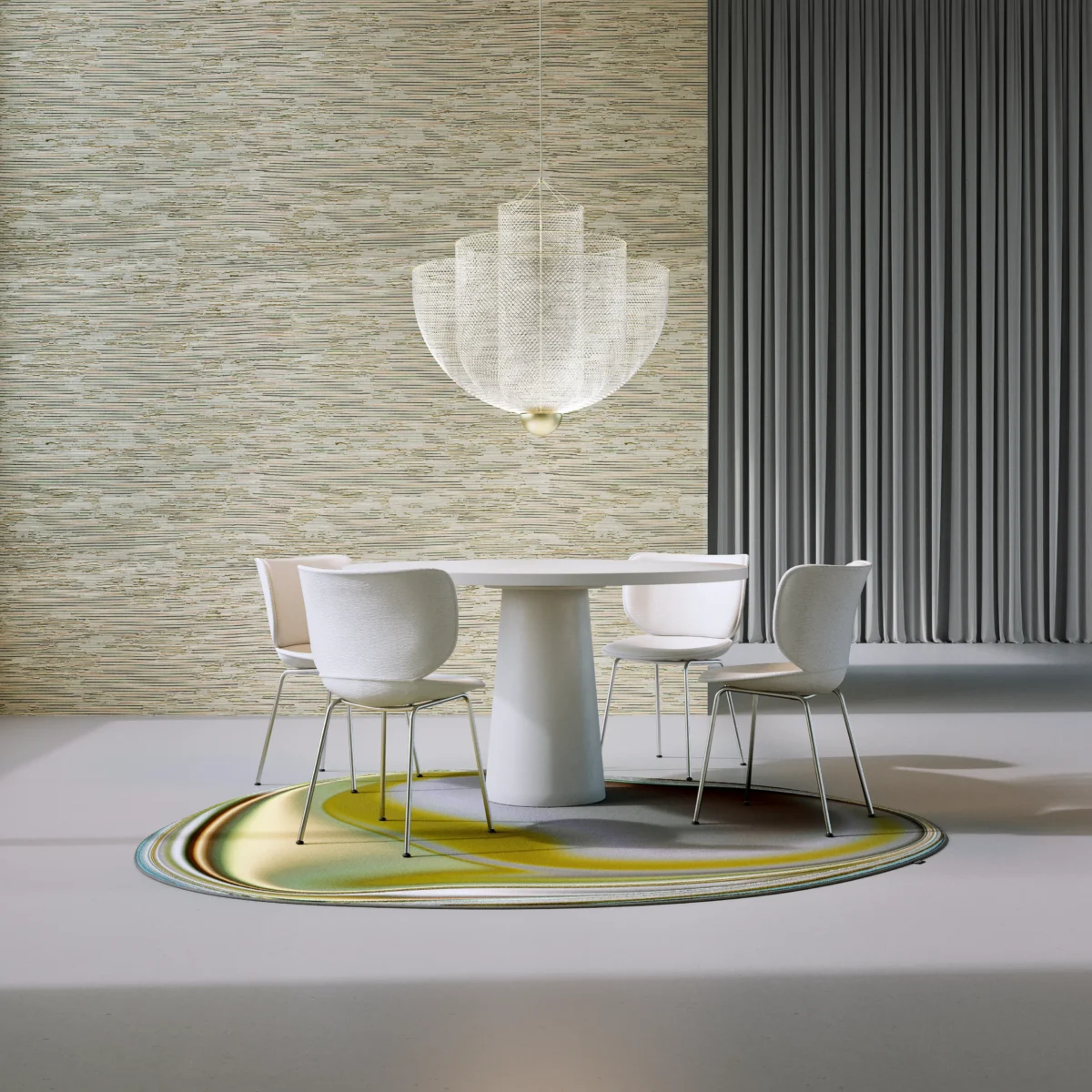 Mixing Pixels carpet by Moooi in Troy Michigan showroom, modern contemporary Italian luxury flooring accessory by Italcasa.