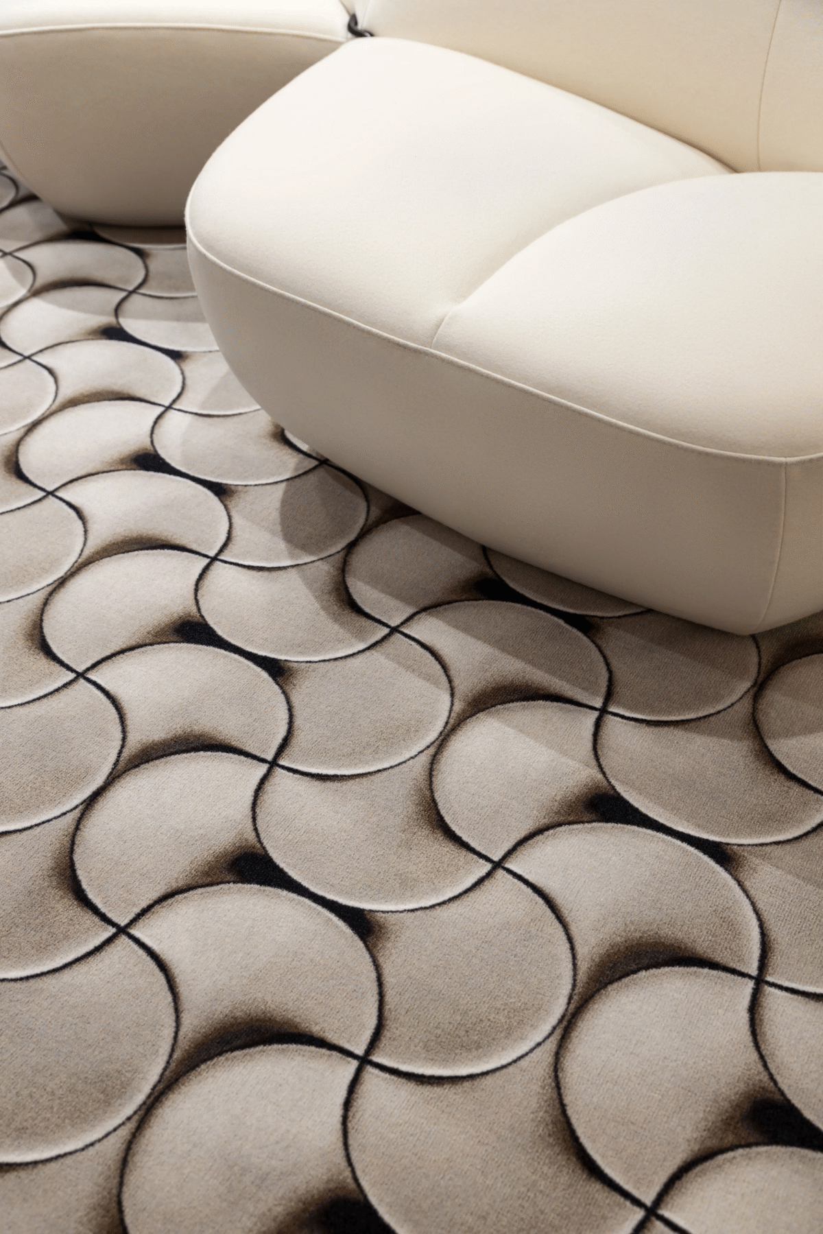 Lotus Tile Carpet by Moooi – luxurious contemporary Italian-design floor covering showcased at Italcasa Design showroom in **Birmingham, Michigan**
