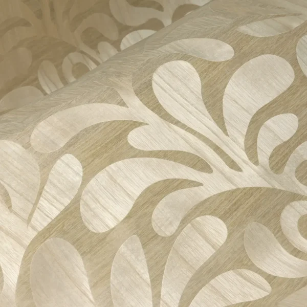 Woodblock Beetle Fern Wallcovering by Moooi in Royal Oak Michigan showroom, modern contemporary luxury wall décor by Italcasa.