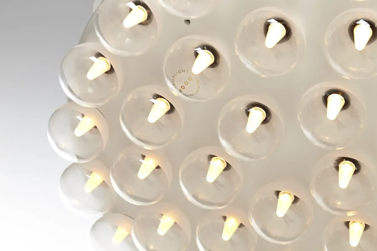 Prop Light Suspended by Moooi in Troy Michigan showroom, modern contemporary Italian luxury lighting accessory by Italcasa.