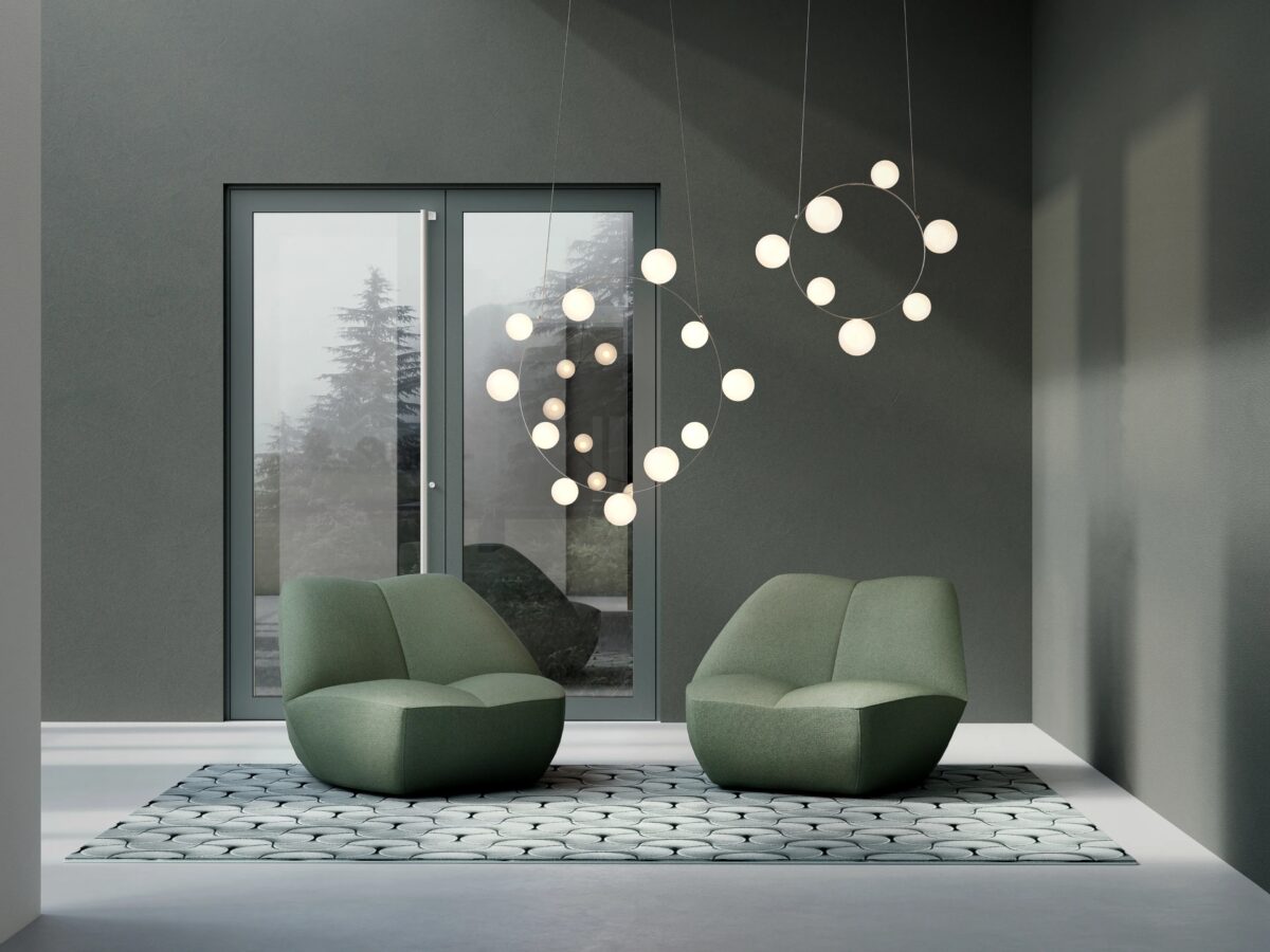 Lotus Tile Carpet by Moooi – luxurious contemporary Italian-design floor covering showcased at Italcasa Design showroom in **Birmingham, Michigan**