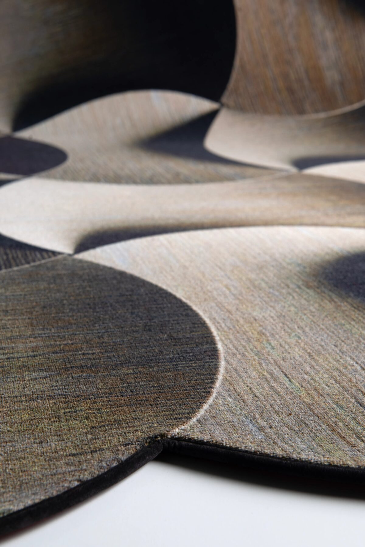 Timber Tones carpet by Moooi in Royal Oak Michigan showroom, modern contemporary Italian luxury flooring accessory by Italcasa.