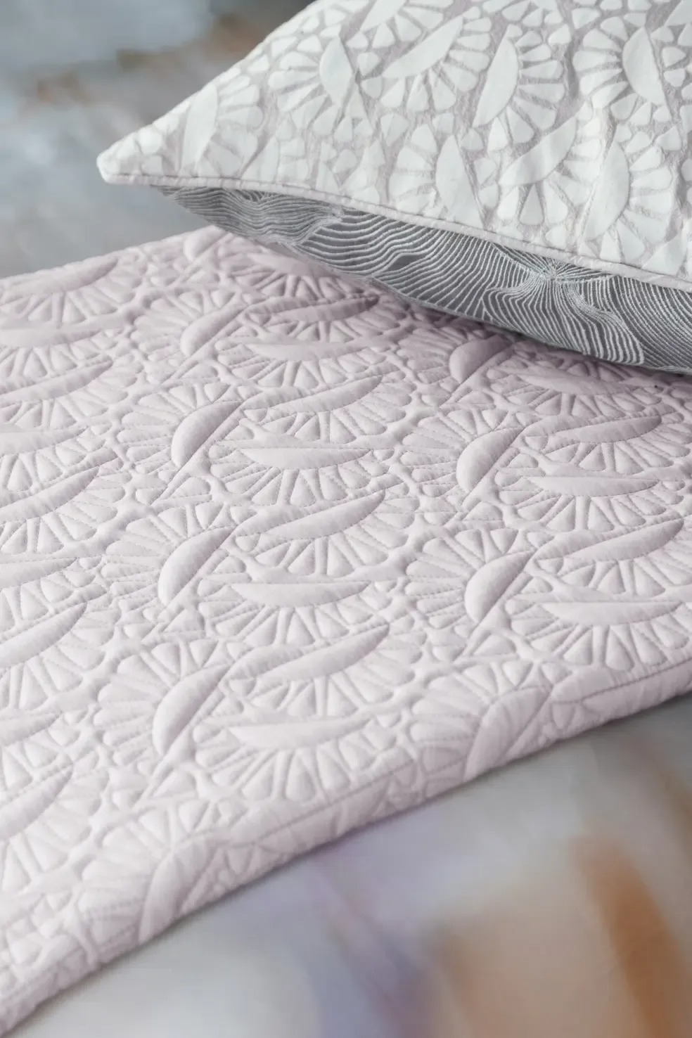Woodblock Beetle Bedspread by Moooi – luxurious modern Italian-inspired bedding from Italcasa Design showroom in Troy, Michigan