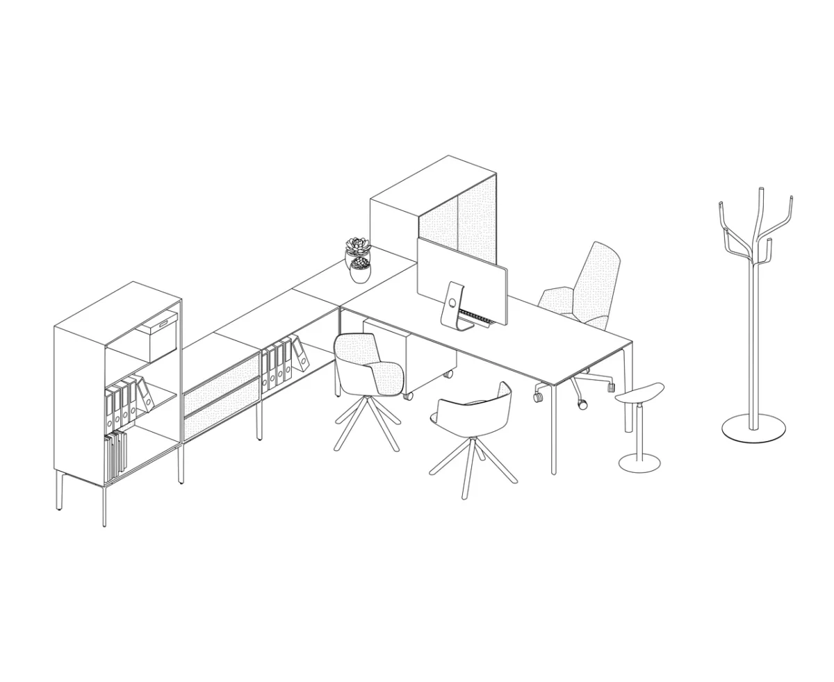 One Workstation by Lapalma with a modern, minimalist design.