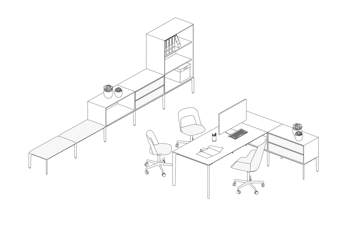 One Workstation by Lapalma with a modern, minimalist design.