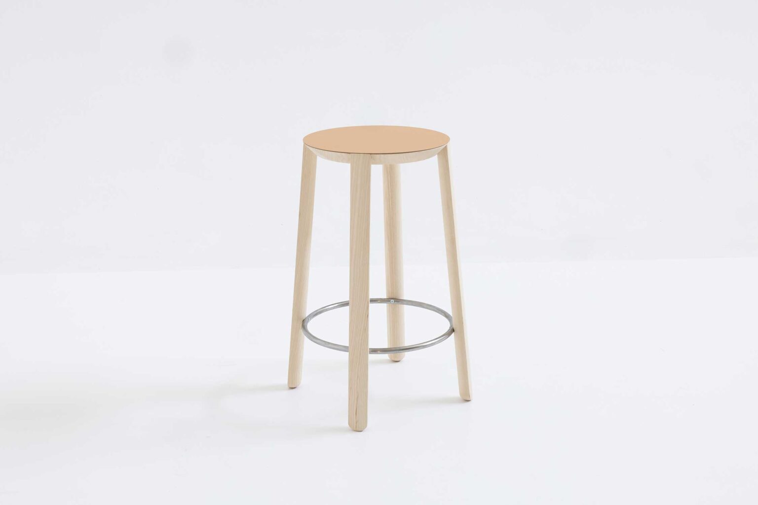 Vol Stool by Moroso rear angle emphasizing minimal structure and clean lines in a Royal Oak Michigan display