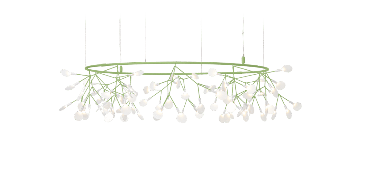 Close-up of illuminated Heracleum Big O chandelier by Moooi