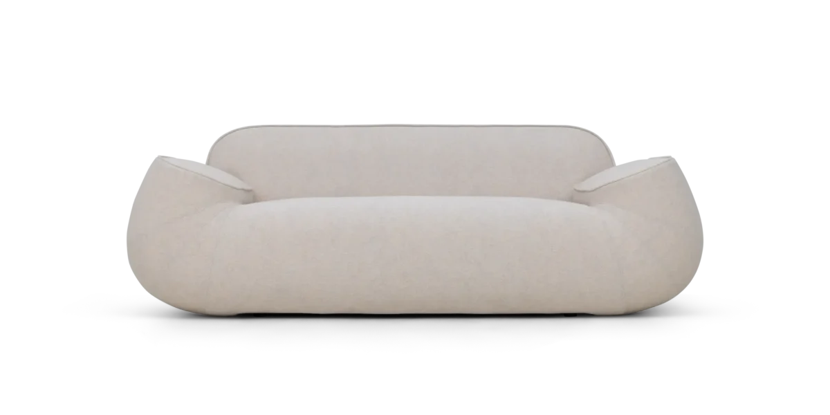 Compact wooden footstool by Moooi with soft cushion