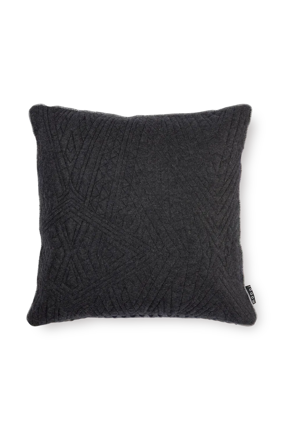 Quilted Dwarf Rhino pillow by Moooi on modern sofa