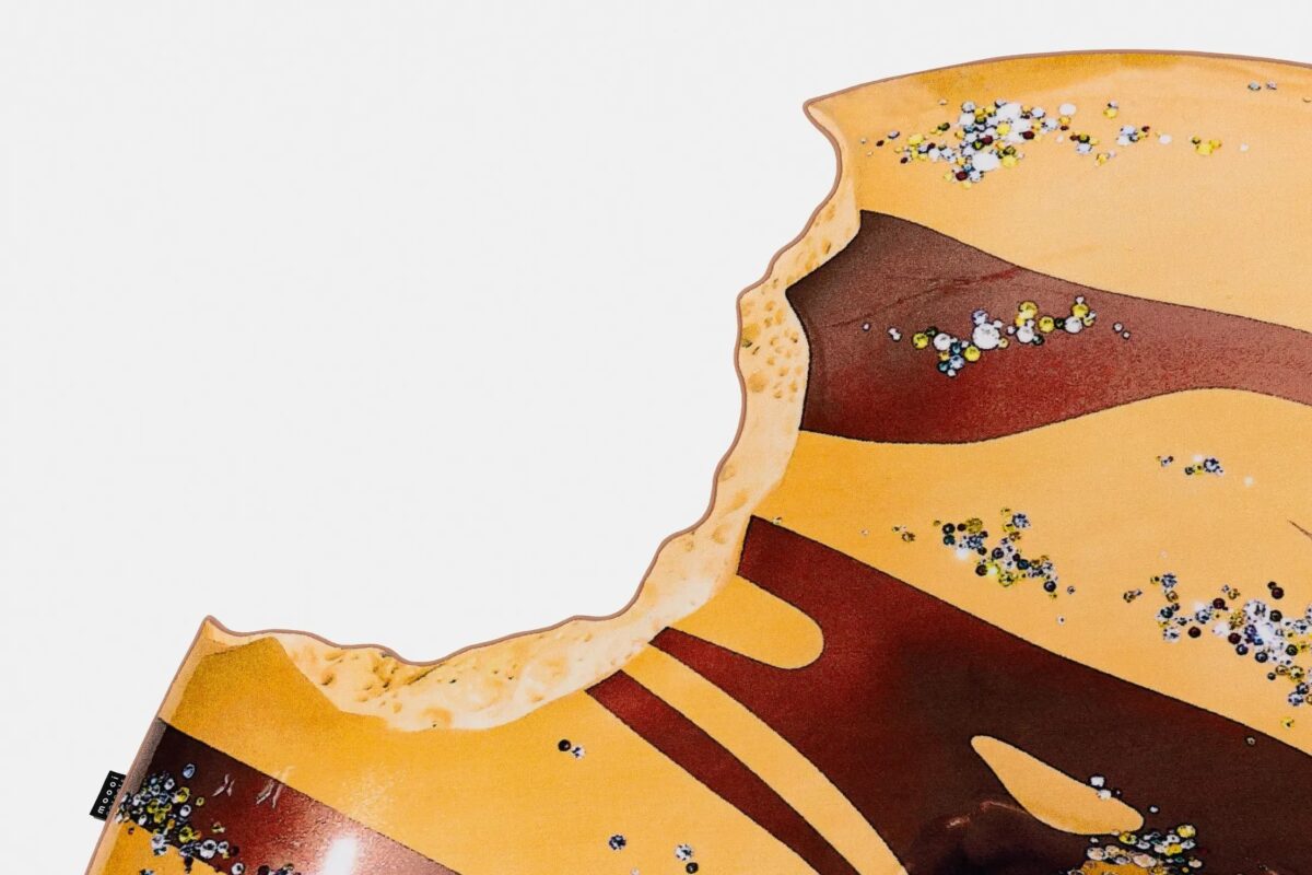 Donut Fear carpet by Moooi enhancing high‑end furniture showroom display in Troy, Michigan