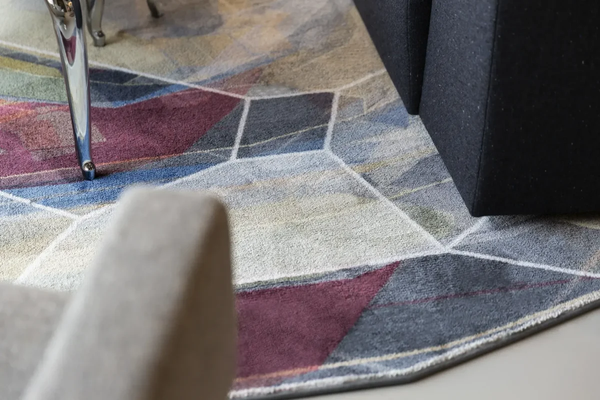 Luxury Italian Crystal Carpet by Moooi showroom piece at Italcasa Design in Troy, Michigan