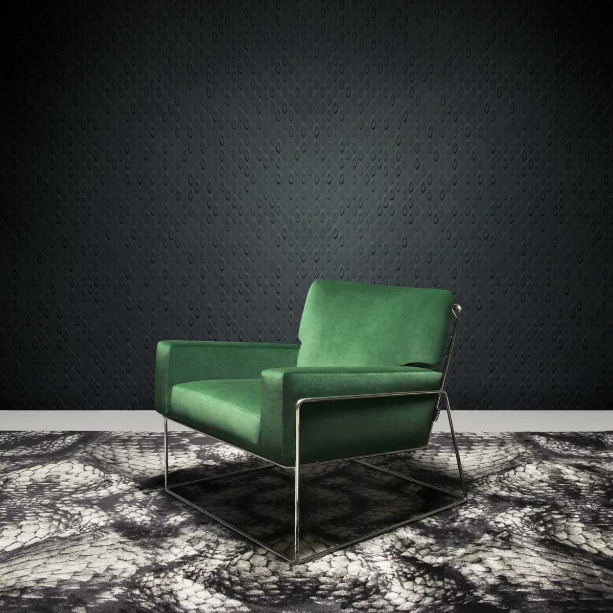 Designer Italian Flying Coral Fish wallpaper display at Italcasa Design Royal Oak MI