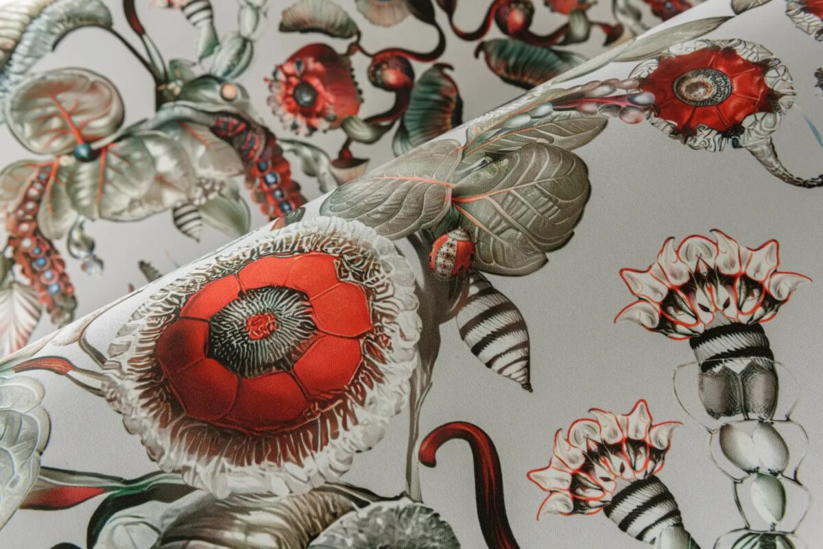 Close-up of Coccinella Bella wallcovering design detail