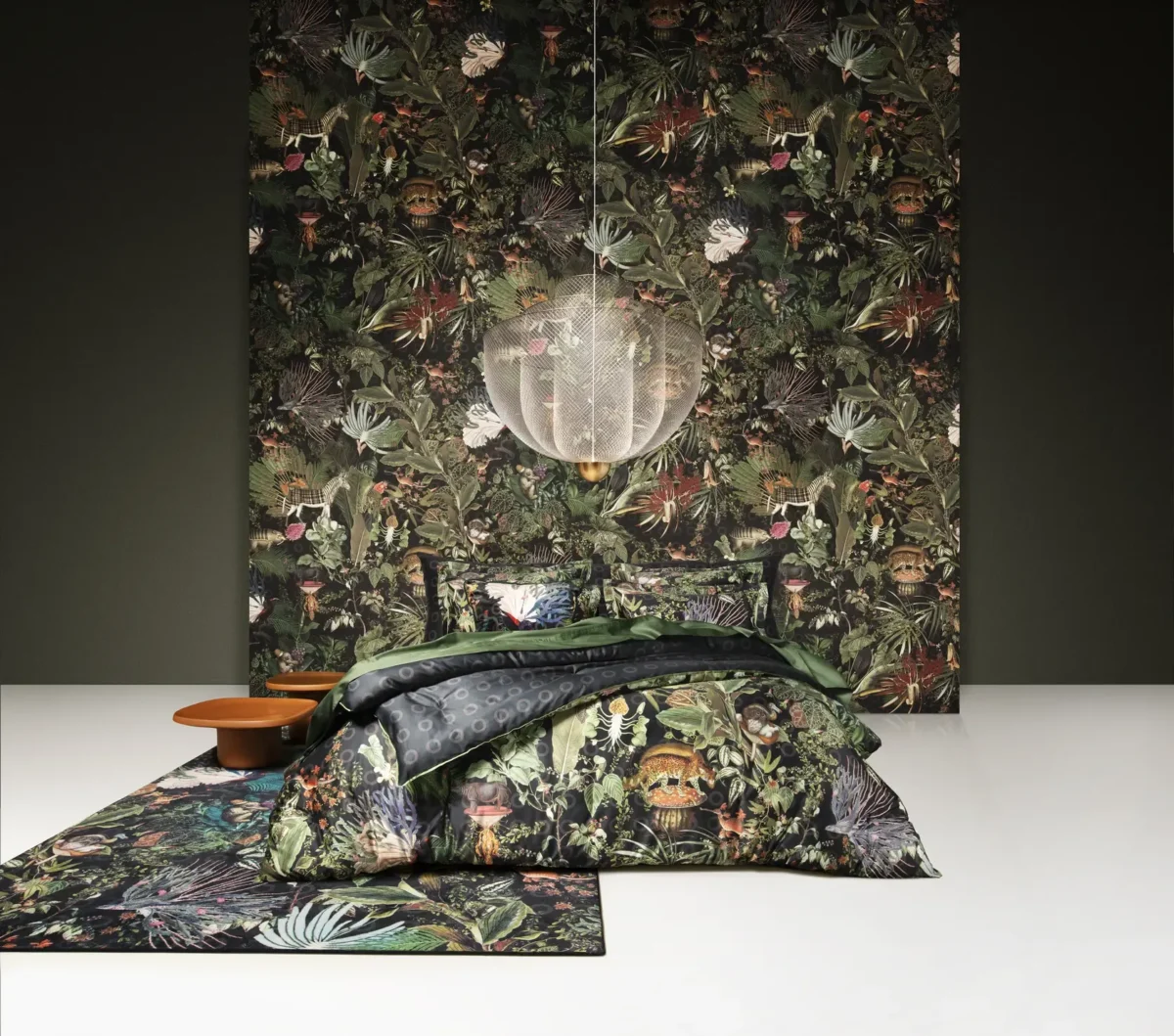 Elegant Menagerie of Extinct Animals Comforter by Moooi, featuring a richly illustrated world of extinct species, made from 100% cotton with quilted stitching. Available at Italcasa Design, Royal Oak, Michigan.