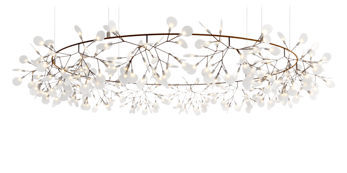 Artistic Moooi lighting with Heracleum-inspired structure