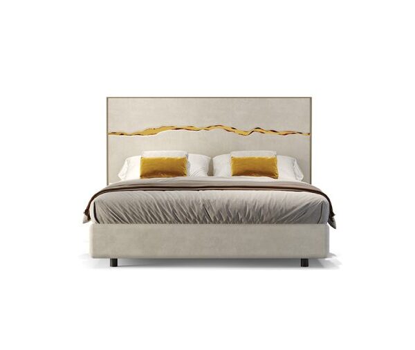 Contemporary Reflex Impact Bed with padded leather headboard in Birmingham MI