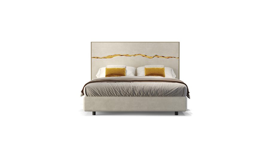 Contemporary Reflex Impact Bed with padded leather headboard in Birmingham MI