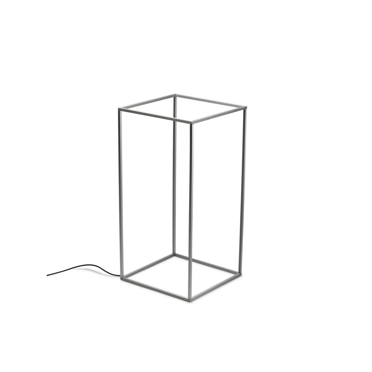 Ipnos Outdoor floor lamp by Flos featuring a rectangular aluminum frame with concealed LED strips.