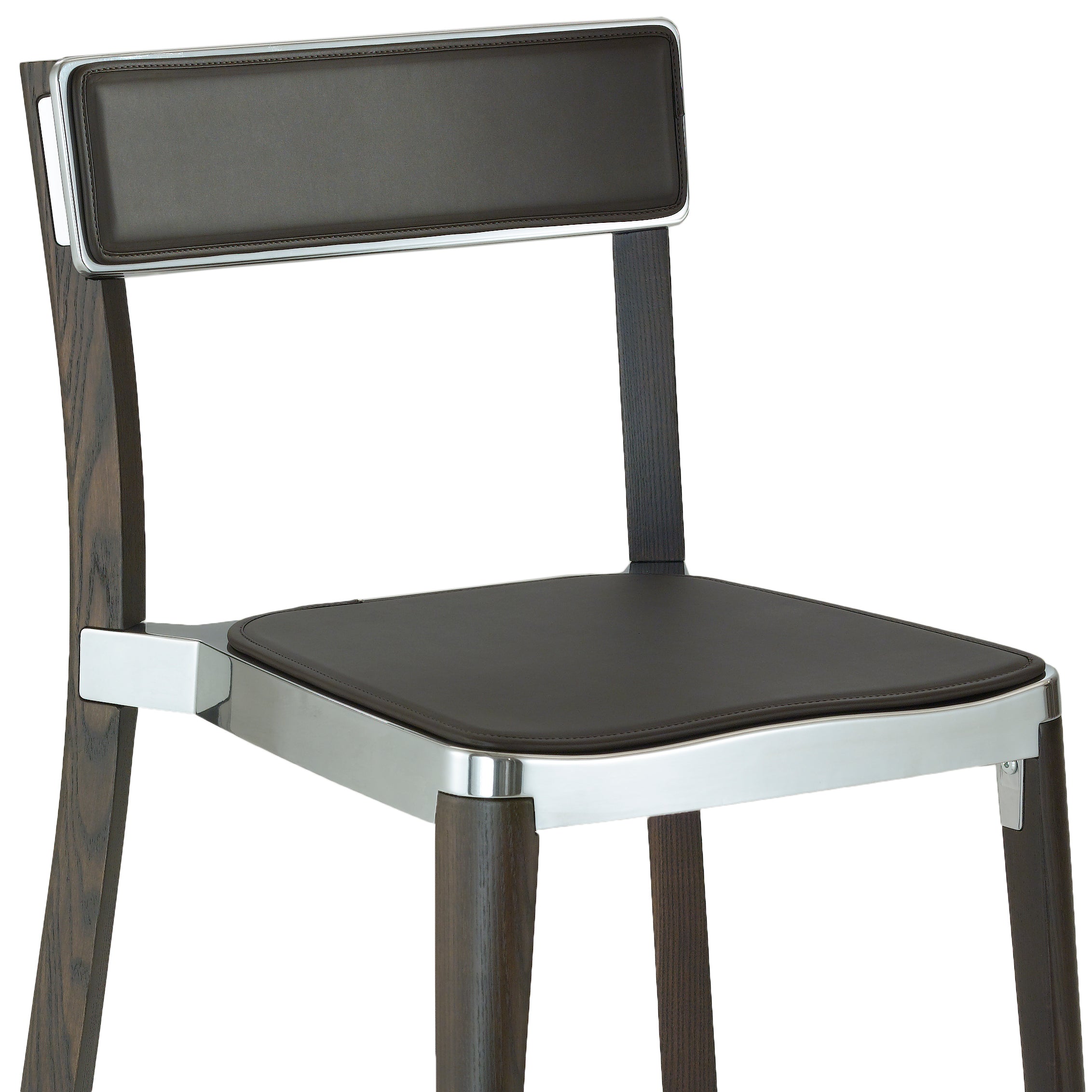 Lancaster Chair by Michael Young designed for Emeco in natural ash wood and recycled aluminum