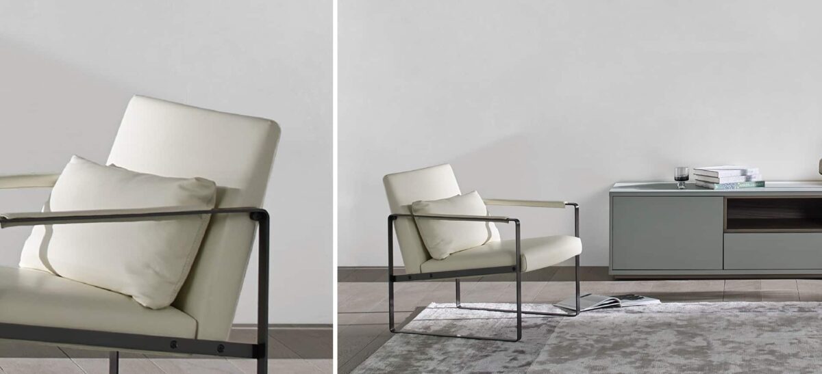 Stylish modern chair in compact form