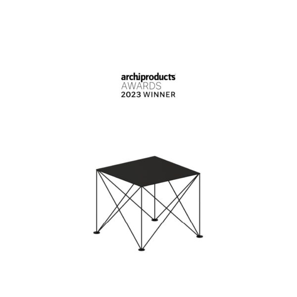 “Zeusnoto’s LIGHT STAR Low Table with a sculptural, star-shaped frame and clean industrial design.”