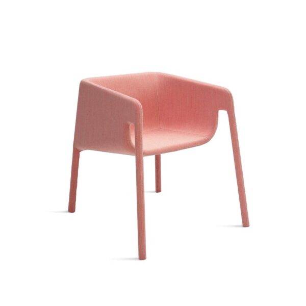 "Lobby seating collection by Casamania featuring modular sofas in soft pastel upholstery with rounded edges."