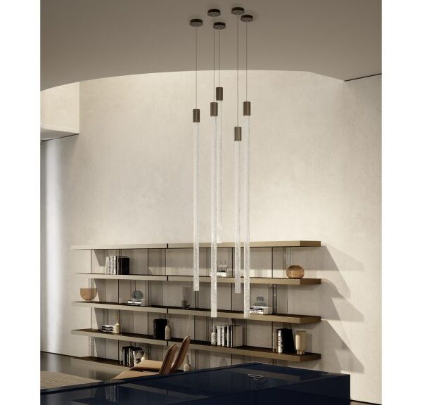 Firefly Suspension Reflex luxury Italian pendant light with sculptural glass shades tailored for upscale interiors in Royal Oak Michigan