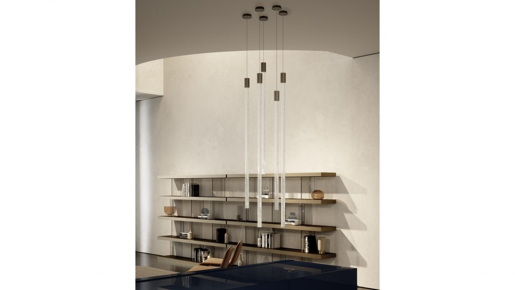 Firefly Suspension Reflex luxury Italian pendant light with sculptural glass shades tailored for upscale interiors in Royal Oak Michigan