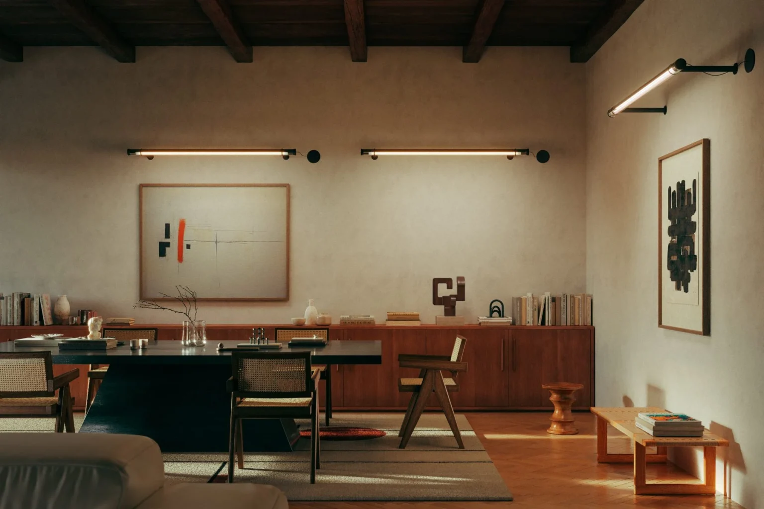 “Modern ceiling lamp Fris by Marset – sleek LED lighting fixture with clean architectural lines”
