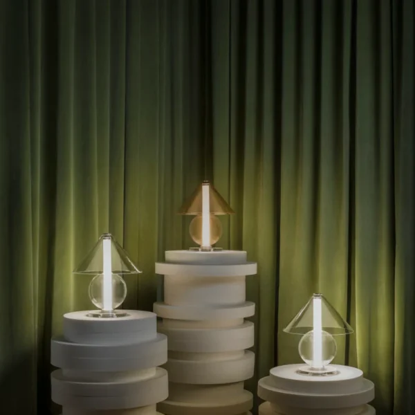 “Fragile table lamp by Marset – sophisticated modern lighting with artistic form and gentle glow”