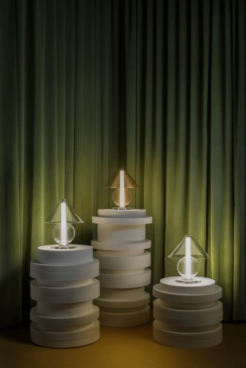 “Fragile table lamp by Marset – sophisticated modern lighting with artistic form and gentle glow”
