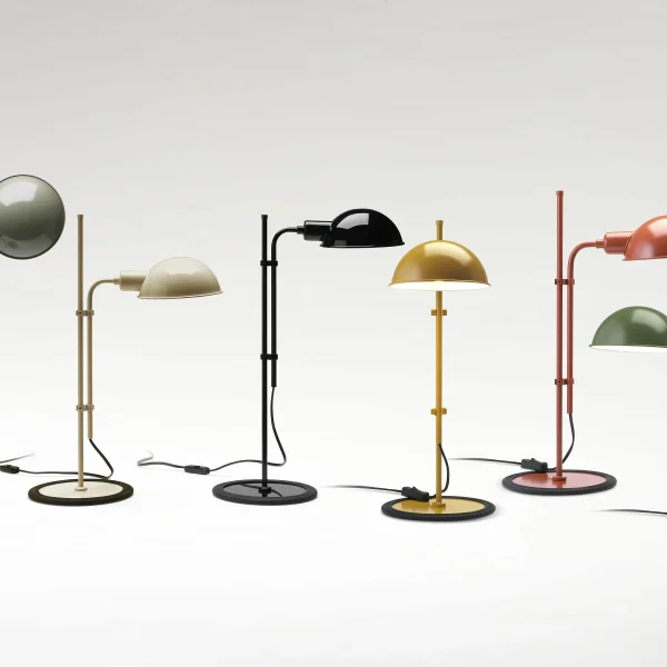 “Funiculí by Marset in white finish – elegant modern floor lamp with sliding mechanism for custom height”
