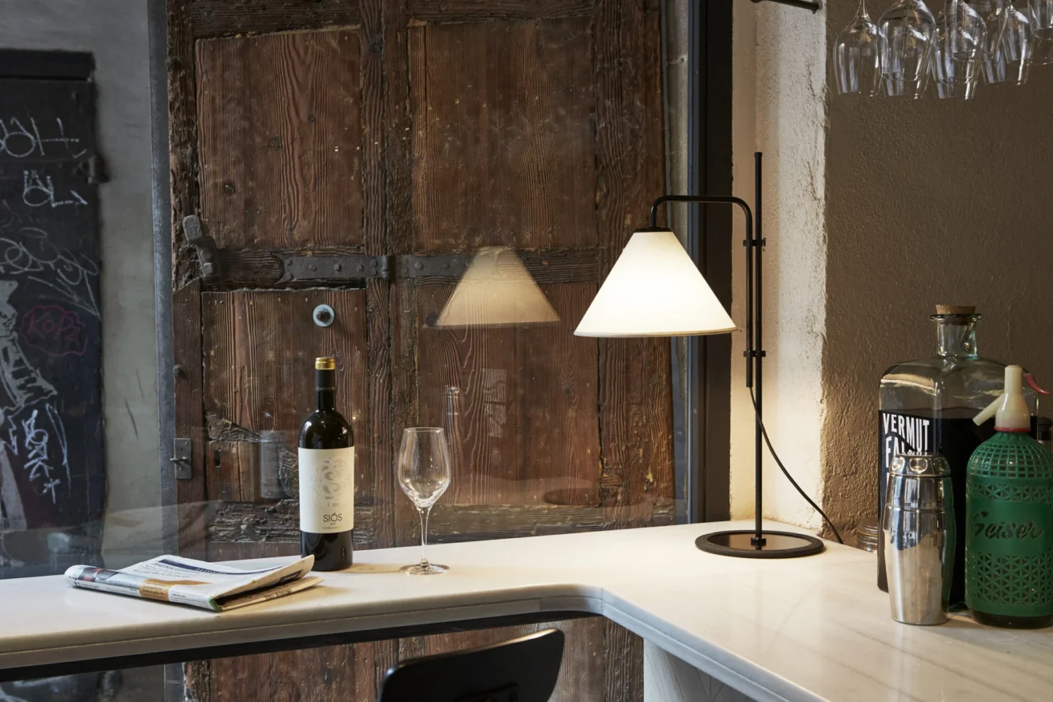 “Iconic adjustable floor lamp Funiculí by Marset – contemporary reissue of a classic 1979 design”